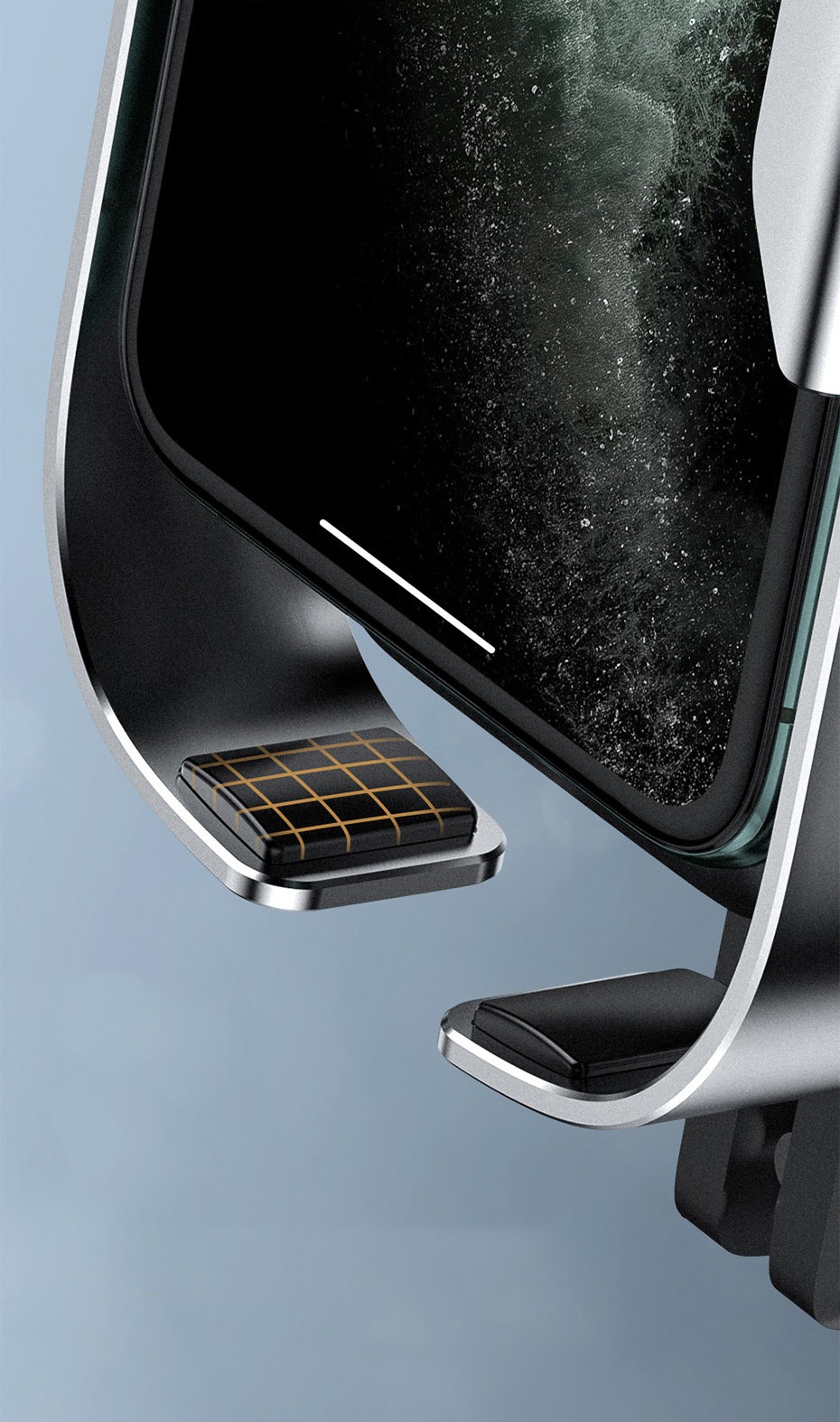 Suport telefon pentru bicicleta / motocicleta Baseus SUKJA-0S, Gri, Aluminiu