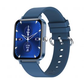 Ceas Smartwatch Twinkler TKY-CF82, Albastru cu Monitorizare ritm cardiac, Tensiune arteriala, Calorii, Cronometru, Istoric exercitii, Notificari, Vreme