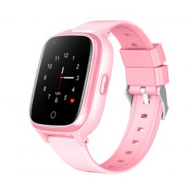 Ceas Smartwatch Pentru Copii Wonlex KT17, Roz cu Functie de Localizare GPS, Comunicare bidirectionala, Pedometru, Alarma, Camera, Mesagerie, Apel Video, Buton SOS