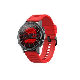 Ceas Smartwatch Twinkler TKY-XL15, Rosu cu Moduri sportive, Functii monitorizare sanatate, Ritm cardiac, Tensiune arteriala, Somn, Pasi, Alarma, Memento sedentar