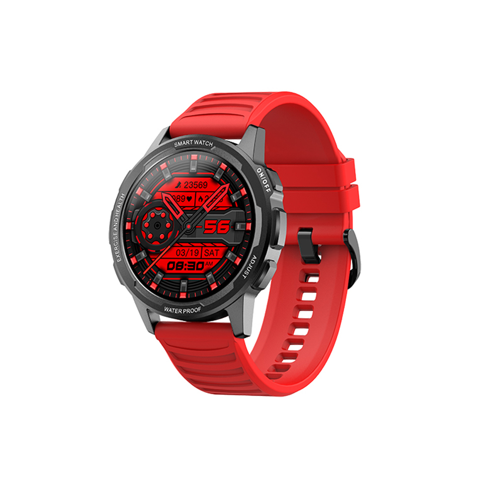 Ceas Smartwatch Twinkler TKY-XL15, Rosu cu Moduri sportive, Functii monitorizare sanatate, Ritm cardiac, Tensiune arteriala, Somn, Pasi, Alarma, Memento sedentar