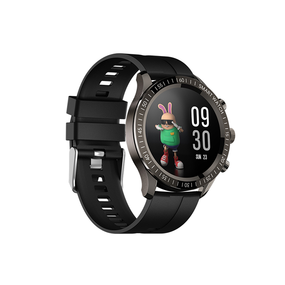 Ceas Smartwatch Twinkler TKY-QY05 Negru, Curea silicon cu Moduri sportive, Monitorizare tensiune arteriala, Memento sedentar, Calitate somn, Calorii arse, Pasi
