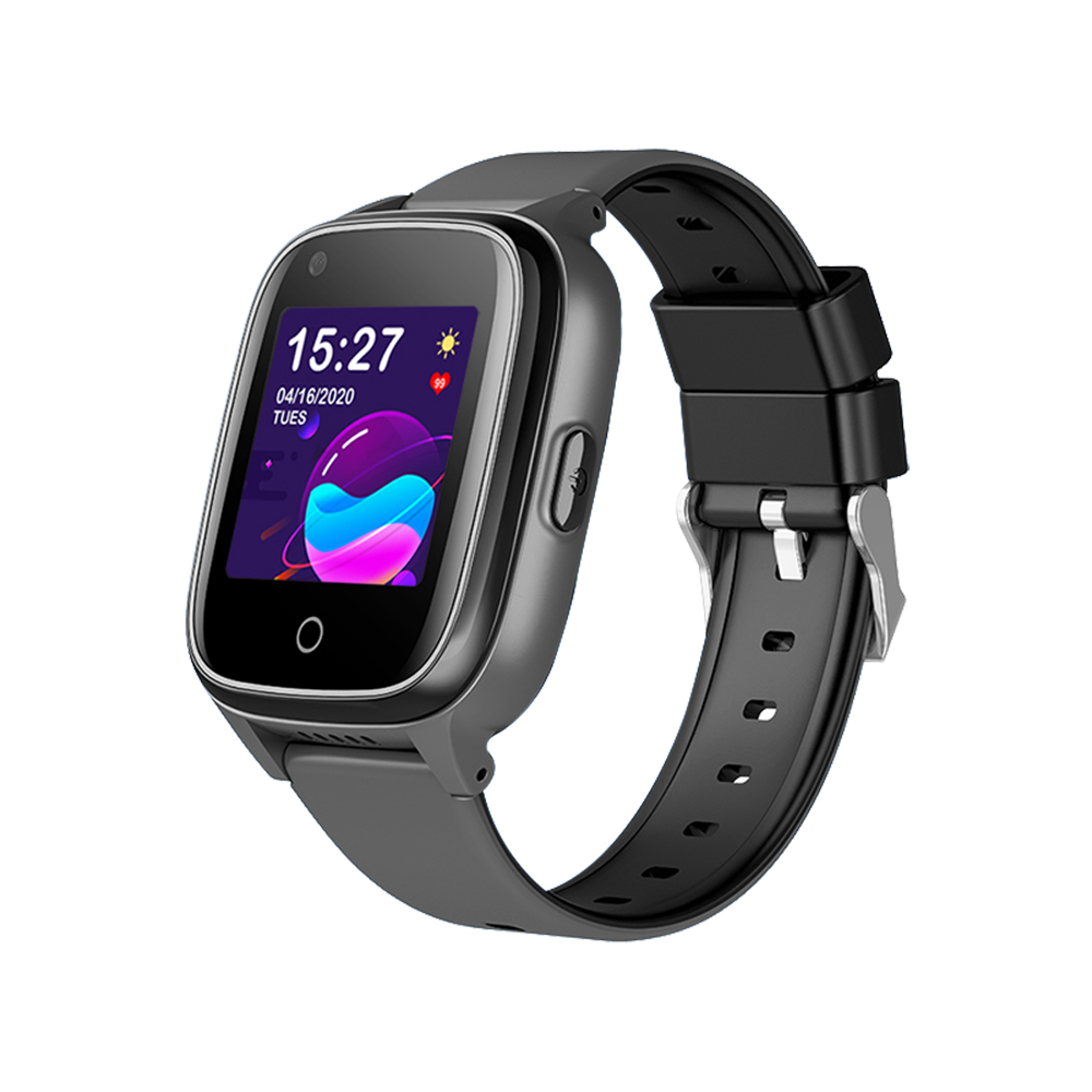 Ceas Smartwatch Wonlex KT17S destinat varstnicilor, Negru cu Functie de Localizare GPS, Monitorizare ritm cardiac, Tensiune arteriala, Oxigen din sange, Monitorizare somn Adulti imagine noua idaho.ro