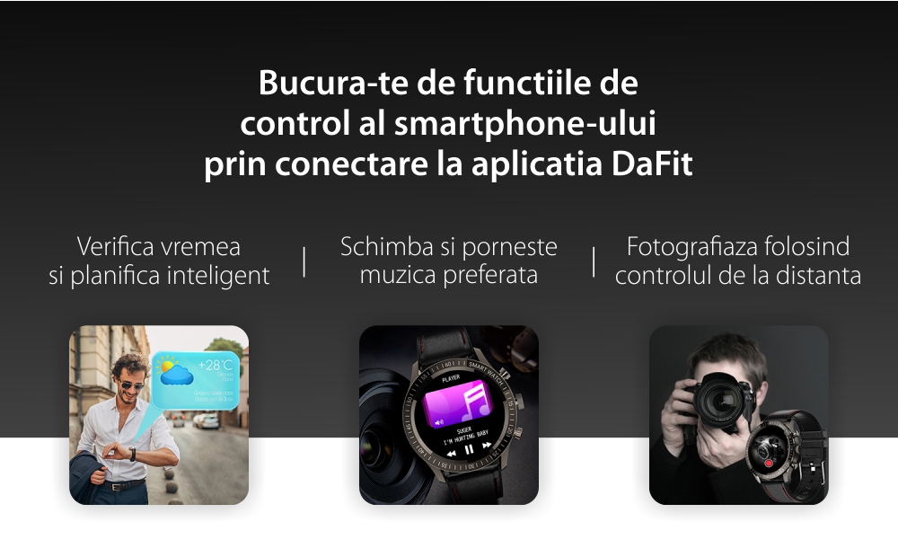 Ceas Smartwatch Twinkler TKY-QY05 Negru / Argintiu, Curea silicon cu Moduri sportive, Monitorizare tensiune arteriala, Memento sedentar, Calitate somn, Calorii arse, Pasi