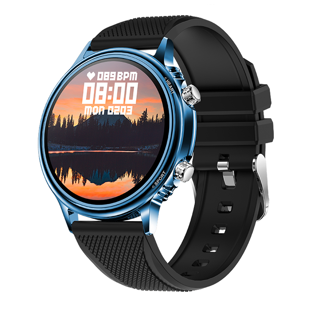 Ceas Smartwatch XK Fitness CF81 cu Functii monitorizare sanatate, Pedometru, Moduri sport, Cronometru, Calorii, Alarma, Bratara silicon, Albastru imagine noua