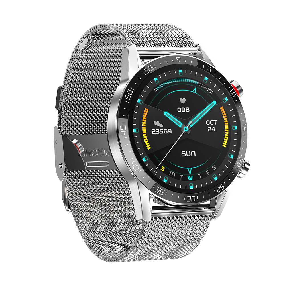 Ceas Smartwatch Twinkler TKY-FG07, Argintiu, Curea metalica cu Functii sanatate, Calitate somn, Moduri sportive, Memento sedentar, Distanta, Calorii Adulti imagine Black Friday 2021