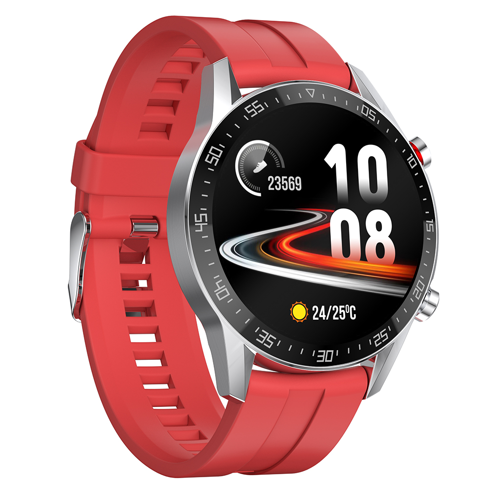 Ceas Smartwatch Twinkler TKY-FG07, Rosu, Curea silicon cu Functii sanatate, Calitate somn, Moduri sportive, Memento sedentar, Distanta, Calorii Adulti imagine Black Friday 2021