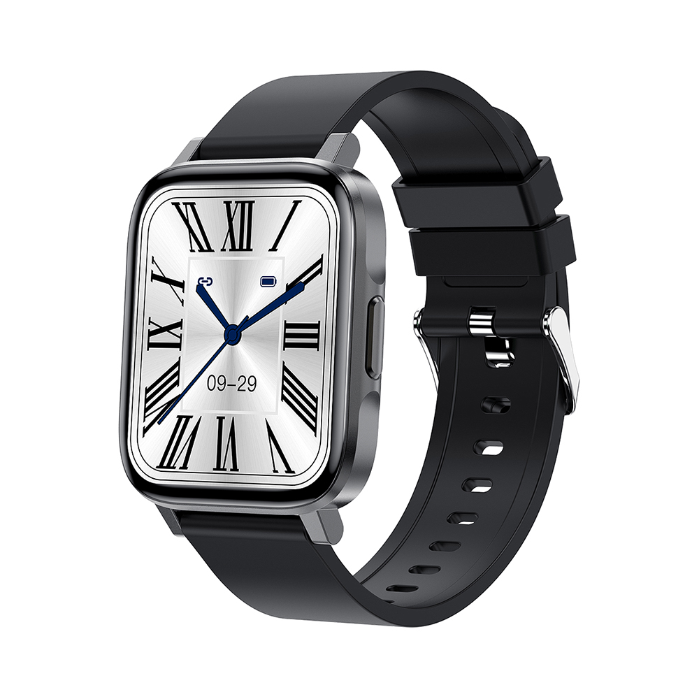 Ceas Smartwatch Twinkler TKY-F60, Negru cu Monitorizare ritm cardiac, Tensiune arteriala, Calitate somn, Distanta parcursa, Calorii, Pasi adulti imagine noua tecomm.ro