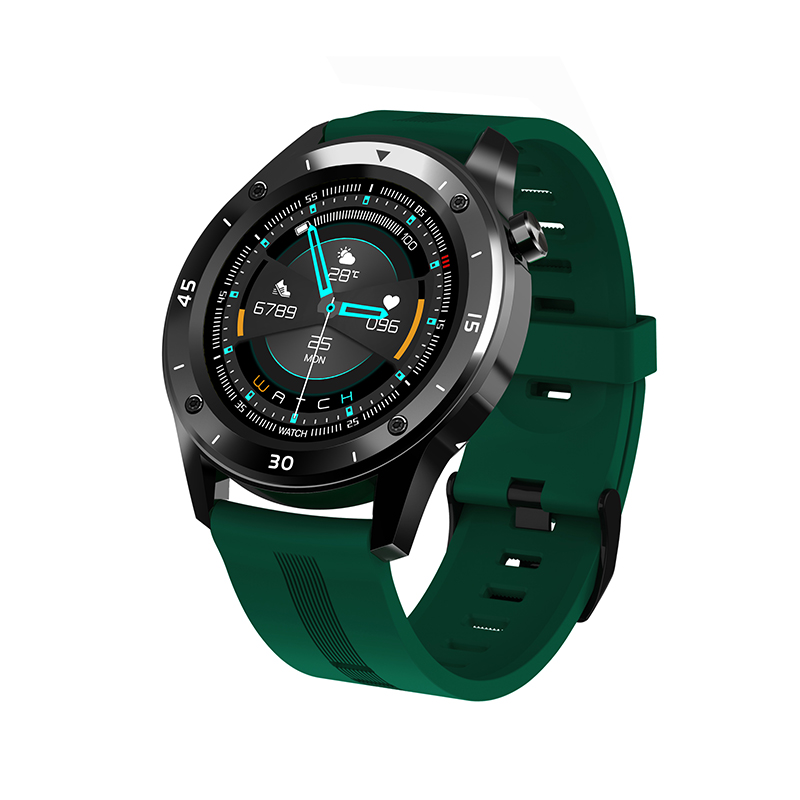 Ceas Smartwatch XK Fitness F22S cu Moduri exercitii, Monitorizare sanatate, Calorii, Pasi, Distanta, Memento sedentar, Verde Adulti imagine Black Friday 2021