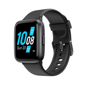 Ceas Smartwatch XK Fitness ID205U cu Functii monitorizare sanatate, Pedometru, Moduri sportive, Memento sedentar, Calorii, Negru