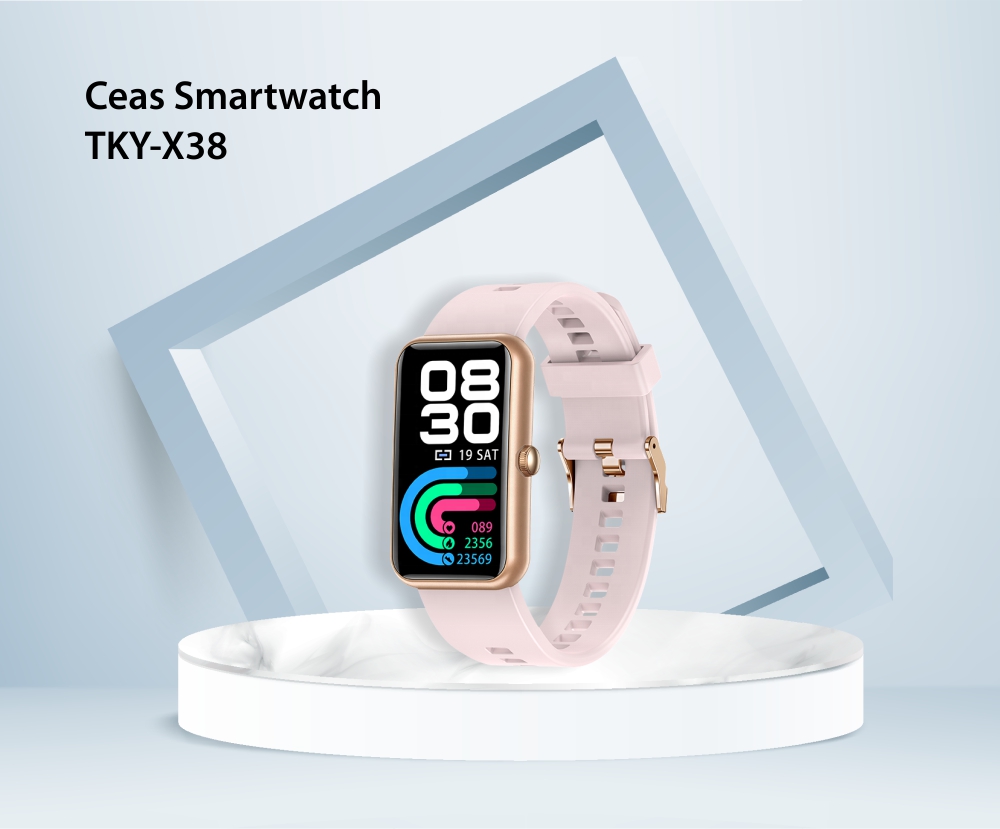 Ceas Smartwatch Twinkler TKY-X38, Rosu cu Functii sanatate si fitness, Moduri sportive, Monitorizare somn, Cronometru, Memento sedentar, Alarma