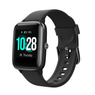 Ceas Smartwatch XK Fitness ID205L cu Functie monitorizare ritm cardiac, Somn, Sedentarism, Moduri sportive, Pedometru, Calorii, Negru