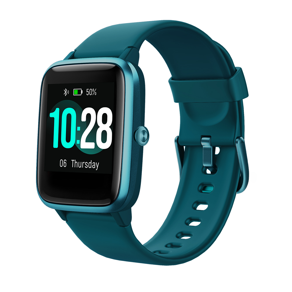 Ceas Smartwatch XK Fitness ID205L cu Functie monitorizare ritm cardiac, Somn, Sedentarism, Moduri sportive, Pedometru, Calorii, Verde Adulti imagine Black Friday 2021