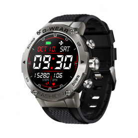 Ceas Smartwatch XK Fitness K28H cu Functii monitorizare sanatate, Cadran personalizat, Calitatea somnului, Moduri sportive, Calorii, Memento, Argintiu