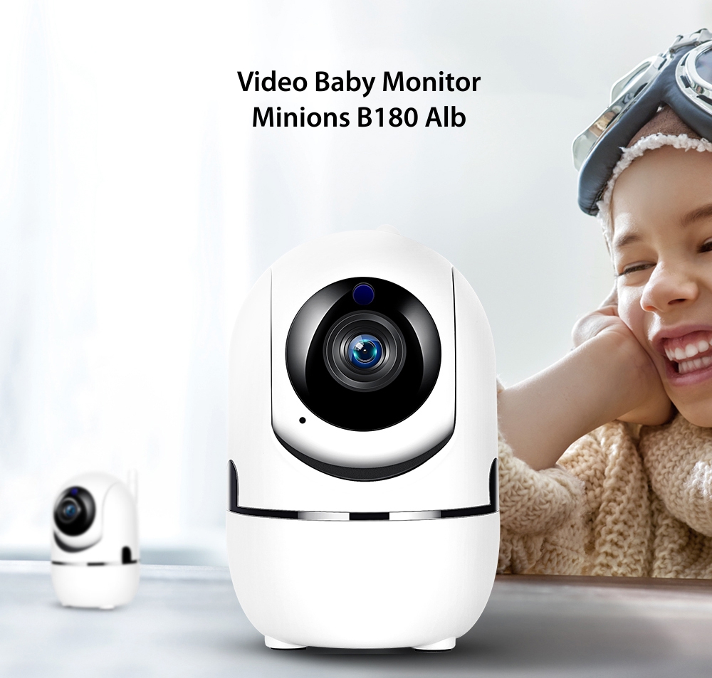 Video Baby Monitor B180, Comunicare bidirectionala, Microfon, Vedere nocturna IR, Rotire camera, Slot card SD
