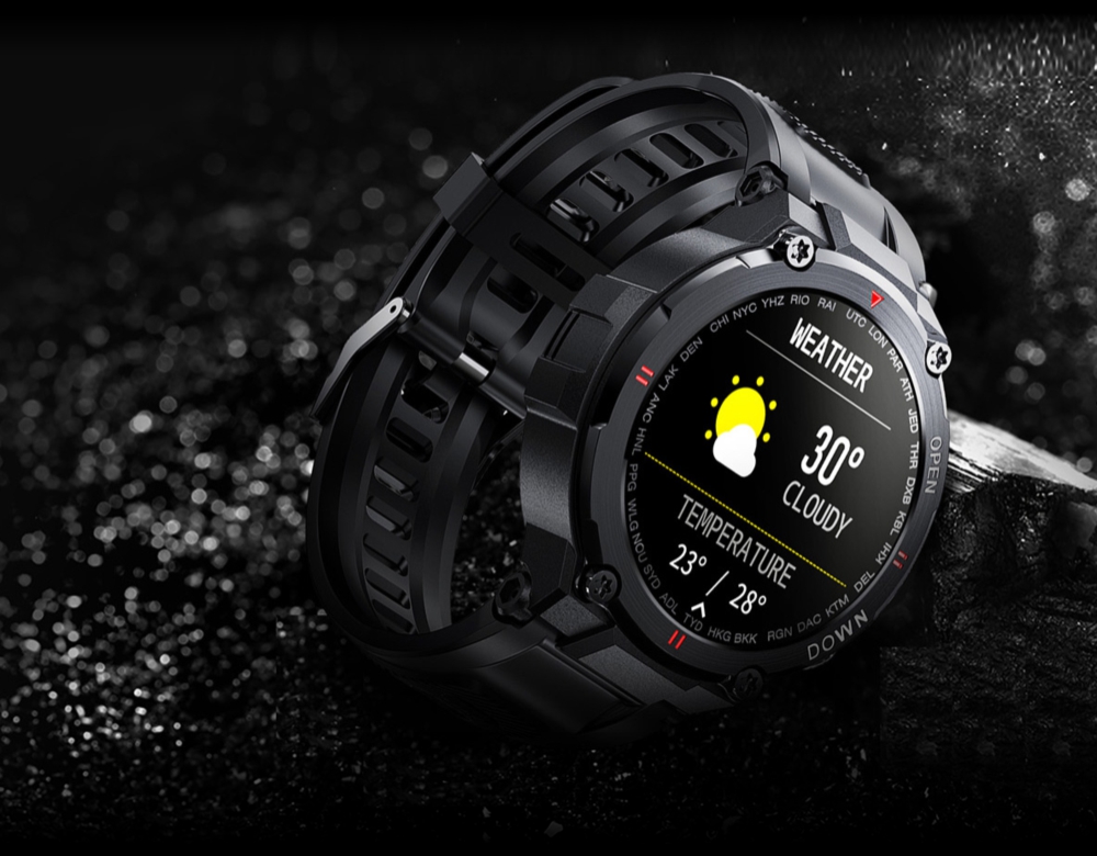 Ceas Smartwatch XK Fitness K22 cu Functii monitorizare sanatate, Calitatea somnului, Moduri sport, Cadran personalizat, Calorii, Distanta, Memento, Negru