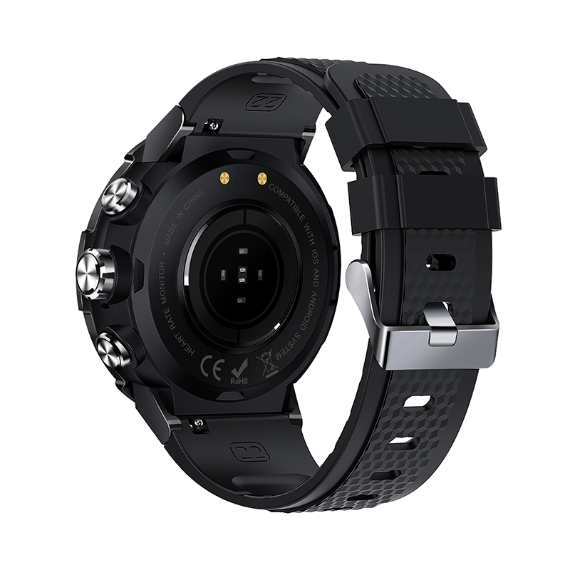 Ceas Smartwatch XK Fitness K28H cu Functii monitorizare sanatate, Cadran personalizat, Calitatea somnului, Moduri sportive, Calorii, Memento, Negru Adulti imagine noua idaho.ro