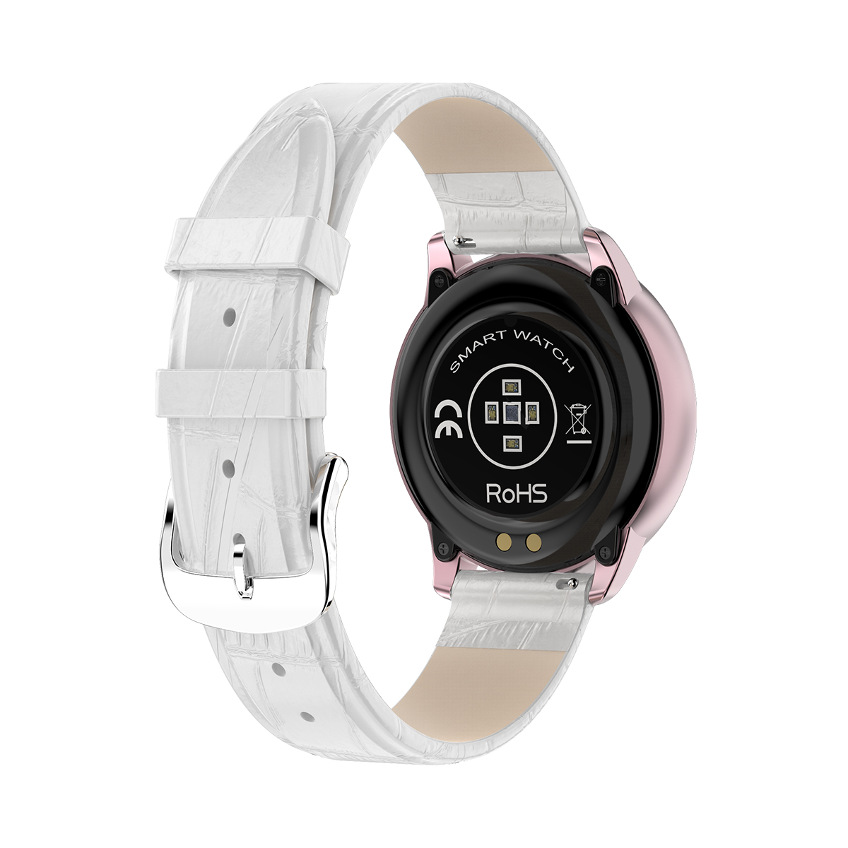 Ceas Smartwatch Dama XK Fitness HDT8 cu Monitorizare sanatate, Calorii arse, Ciclu menstrual, Moduri sportive, Reminder, Bratara piele, Roz Adulti imagine noua idaho.ro