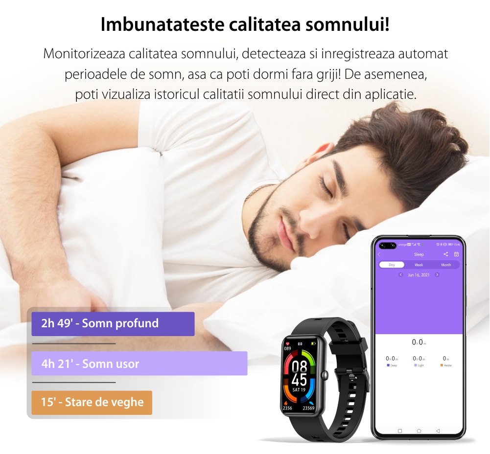 Ceas Smartwatch Twinkler TKY-X38, Alb cu Functii sanatate si fitness, Moduri sportive, Monitorizare somn, Cronometru, Memento sedentar, Alarma
