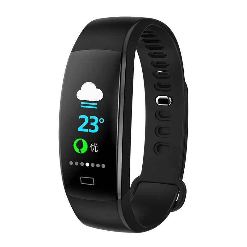 Bratara fitness inteligenta xk fitness f64hr cu functii monitorizare sanatate, distanta, calorii, pasi, informatii vreme, negru