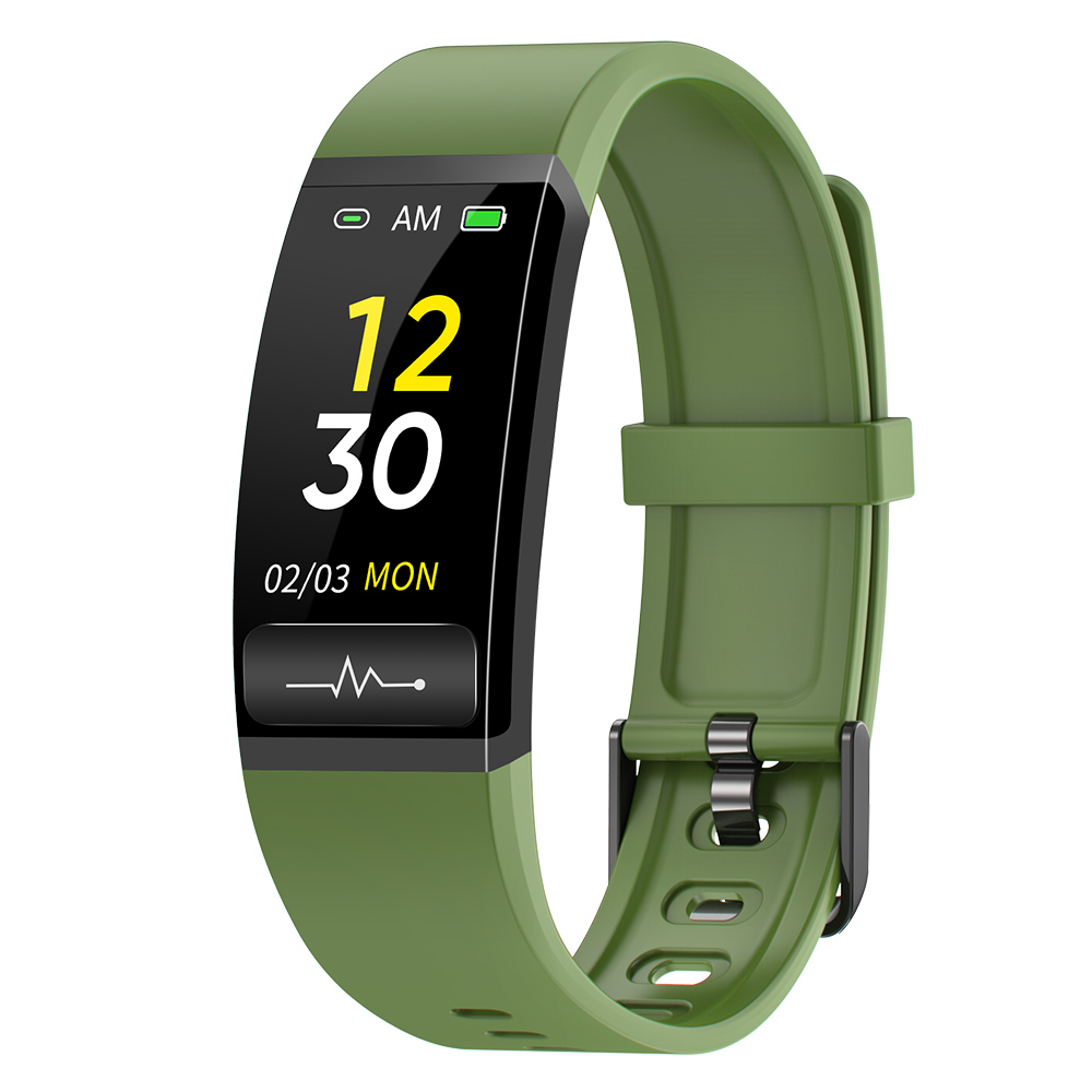 Bratara inteligenta XK Fitness M8 cu Display 0.96 inch, ECG, Temperatura, Oxigen, Verde XK Fitness imagine 2022 crono24.ro