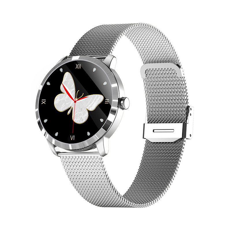 Ceas Smartwatch Dama XK Fitness Q8L cu Display 1.09 inch, Senzor Puls, Calorii, Argintiu XK Fitness imagine 2022 crono24.ro