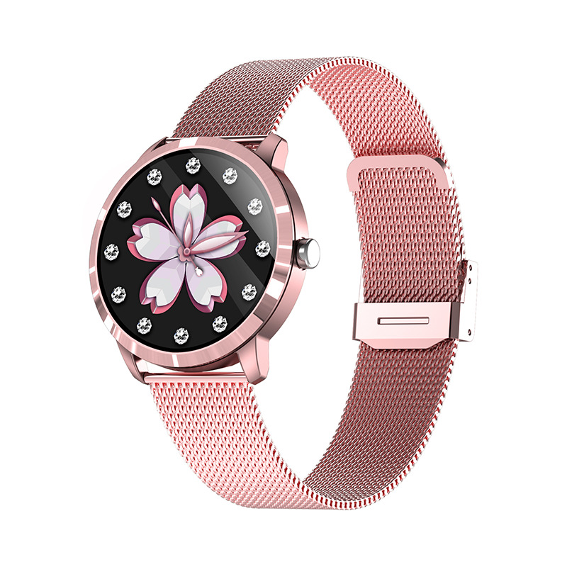 Ceas Smartwatch Dama XK Fitness Q8L cu Display 1.09 inch, Senzor Puls, Calorii, Rose Xkids