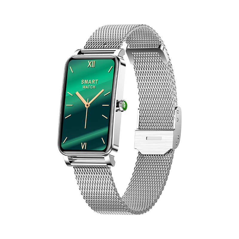 Ceas smartwatch dama xk fitness zx19 cu display 1.45 inch, functii sanatate, calorii, pasi, argintiu