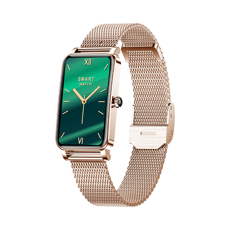 Ceas smartwatch dama xk fitness zx19 cu display 1.45 inch, functii sanatate, calorii, pasi, auriu