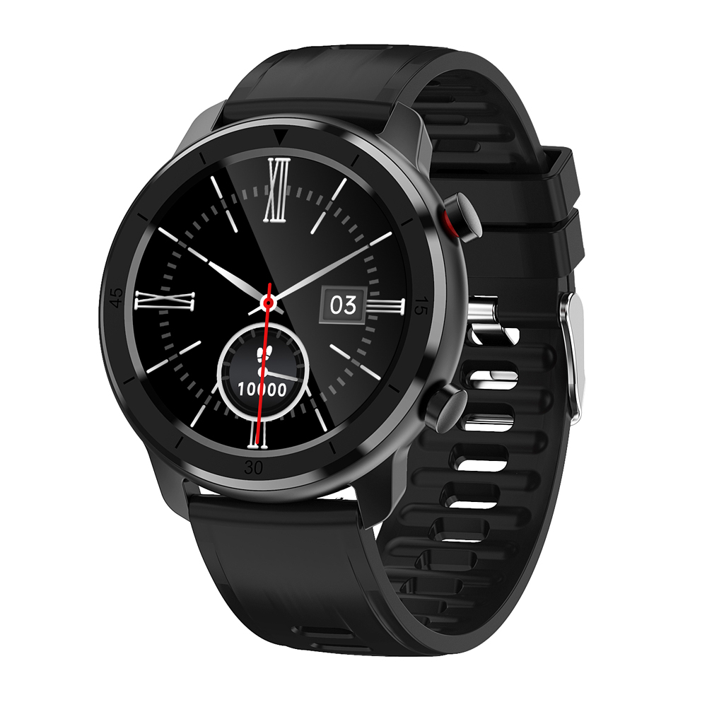 Ceas Smartwatch XK Fitness M97 cu Display 1.28 inch, Functii sanatate, Antrenament, Silicon, Negru XK Fitness imagine 2022 crono24.ro