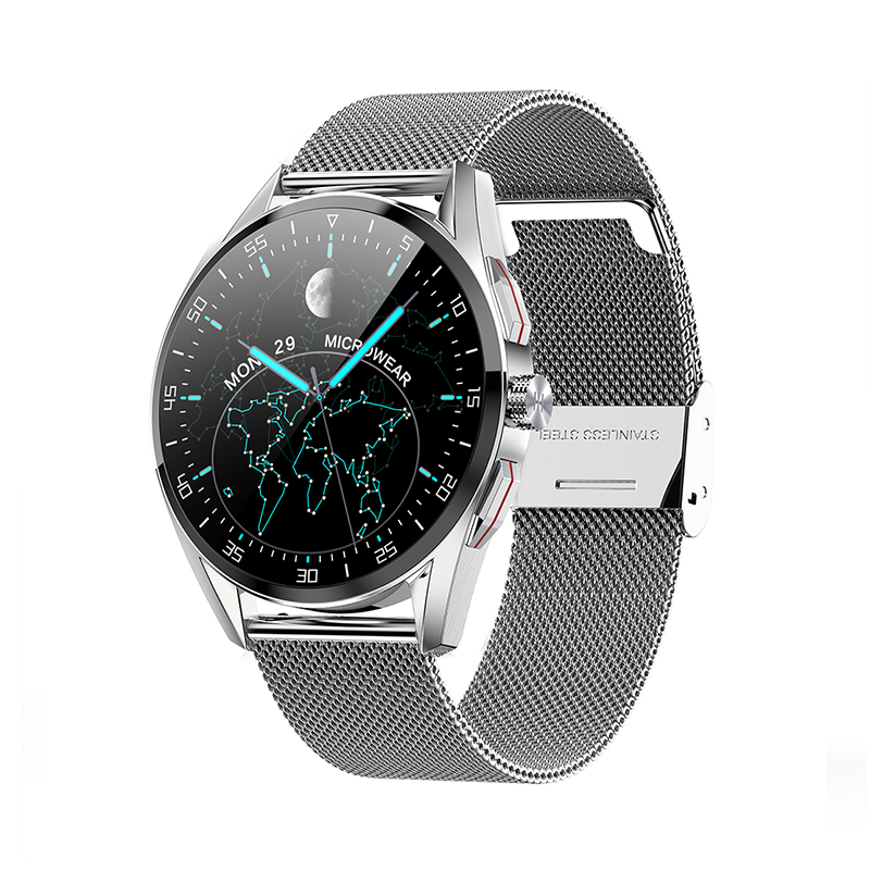 Ceas Smartwatch XK Fitness M3 cu Moduri sportive, Puls, Calorii, Metal, Argintiu XK Fitness imagine 2022 crono24.ro