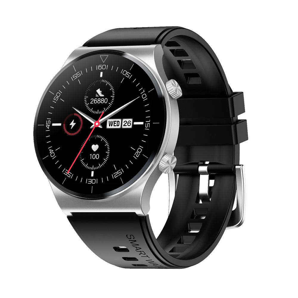 Ceas Smartwatch XK Fitness M99 cu Display 1.28 inch IPS, Puls, Tensiune, Silicon, Negru / Argintiu 1.28 imagine Black Friday 2021