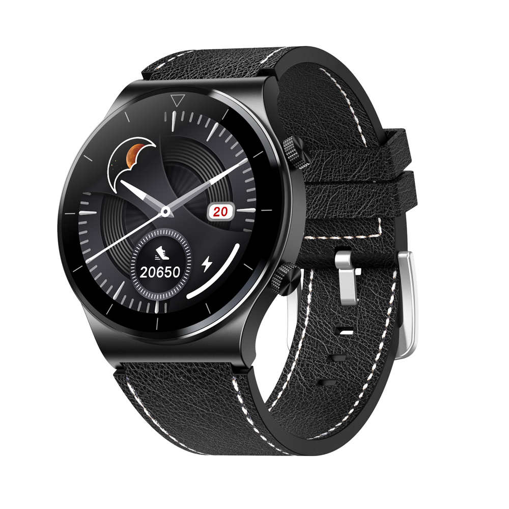 Ceas Smartwatch XK Fitness M99 cu Display 1.28 inch IPS, Puls, Tensiune, Piele, Negru XK Fitness imagine noua 2022
