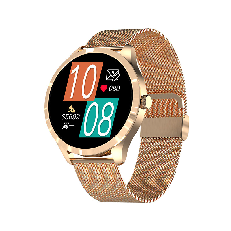 Ceas Smartwatch XK Fitness Q9L cu Display 1.28 inch, Oxigen, Puls, Auriu XK Fitness imagine 2022 crono24.ro