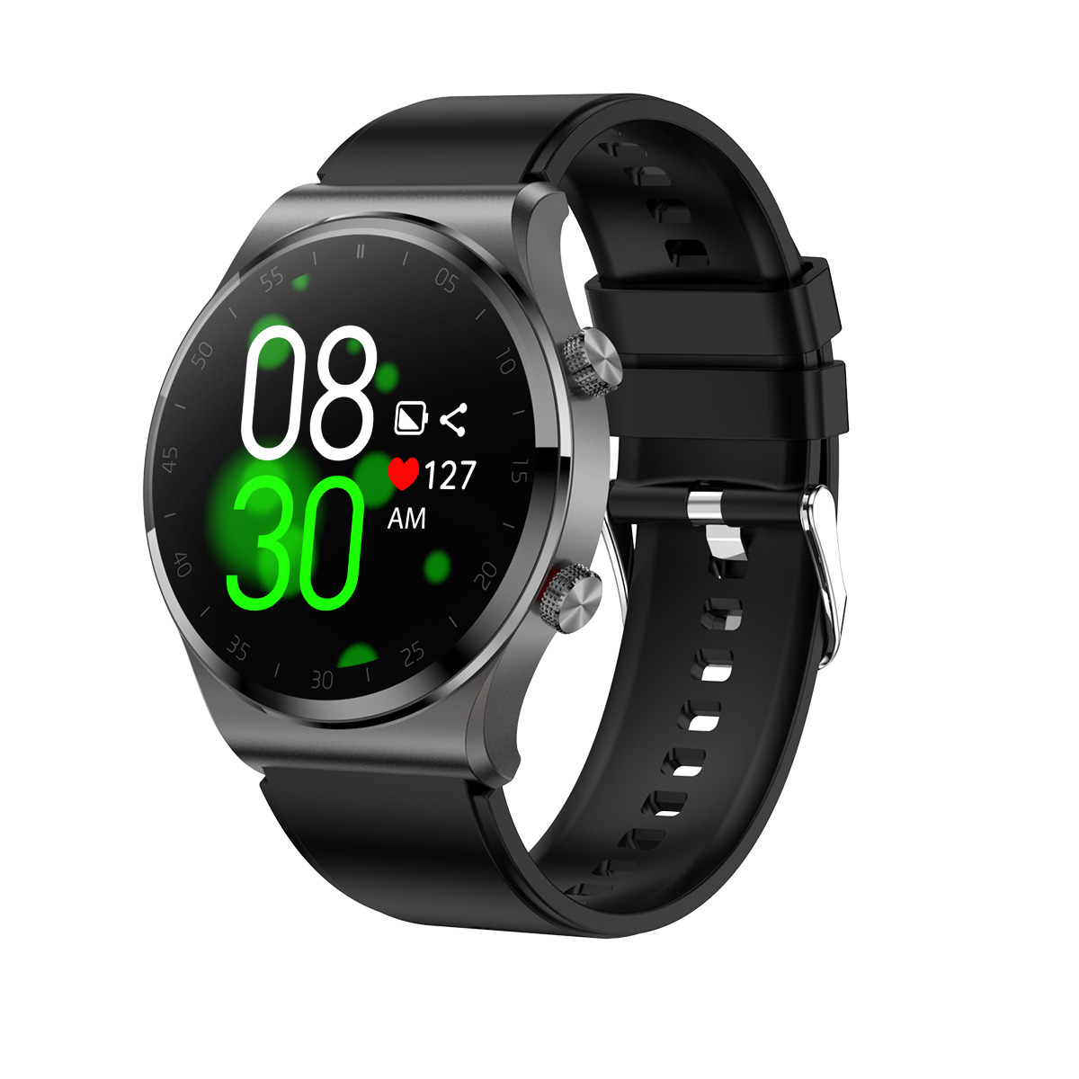 Ceas Smartwatch XK Fitness T41 cu Display 1.3 inch HD, Puls, Oxigen, Silicon, Negru (HD imagine Black Friday 2021