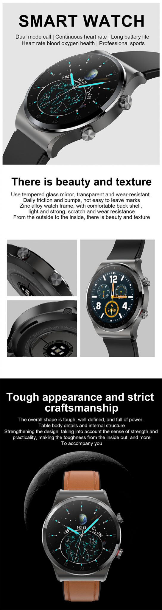 Ceas Smartwatch XK Fitness T41 cu Display 1.3 inch HD, Puls, Oxigen, Silicon, Negru