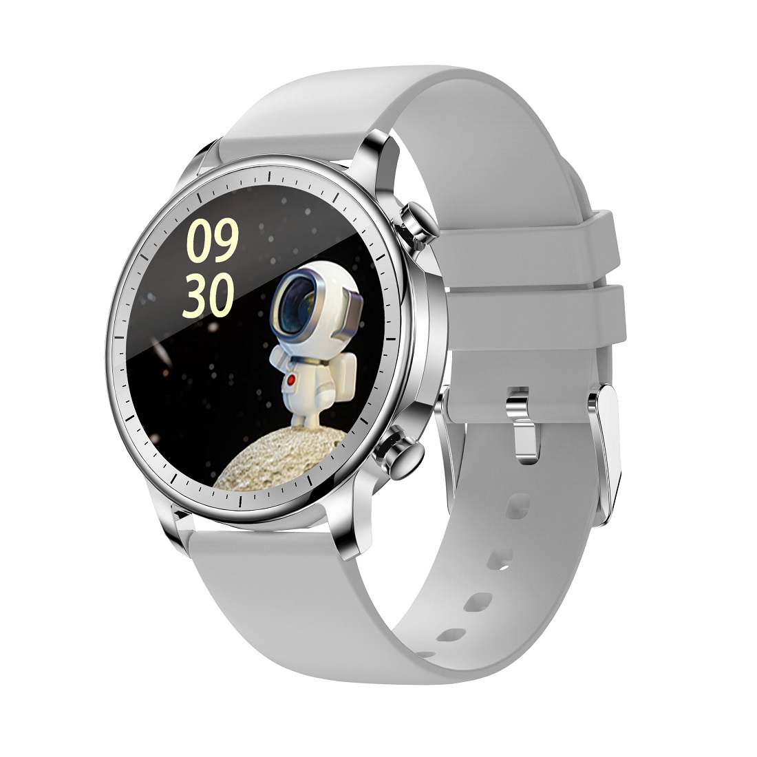 Ceas Smartwatch XK Fitness V23 cu Display 1.3 inch, Monitorizare sanatate, Calorii, Pasi, Gri 1.3 imagine noua 2022