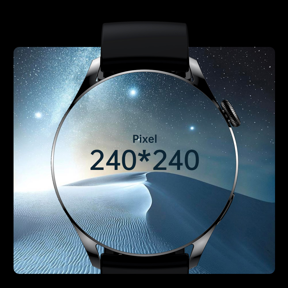 Ceas Smartwatch XK Fitness Wear 3 cu Display 1.3 inch, Puls, Notificari, Metalic, Negru
