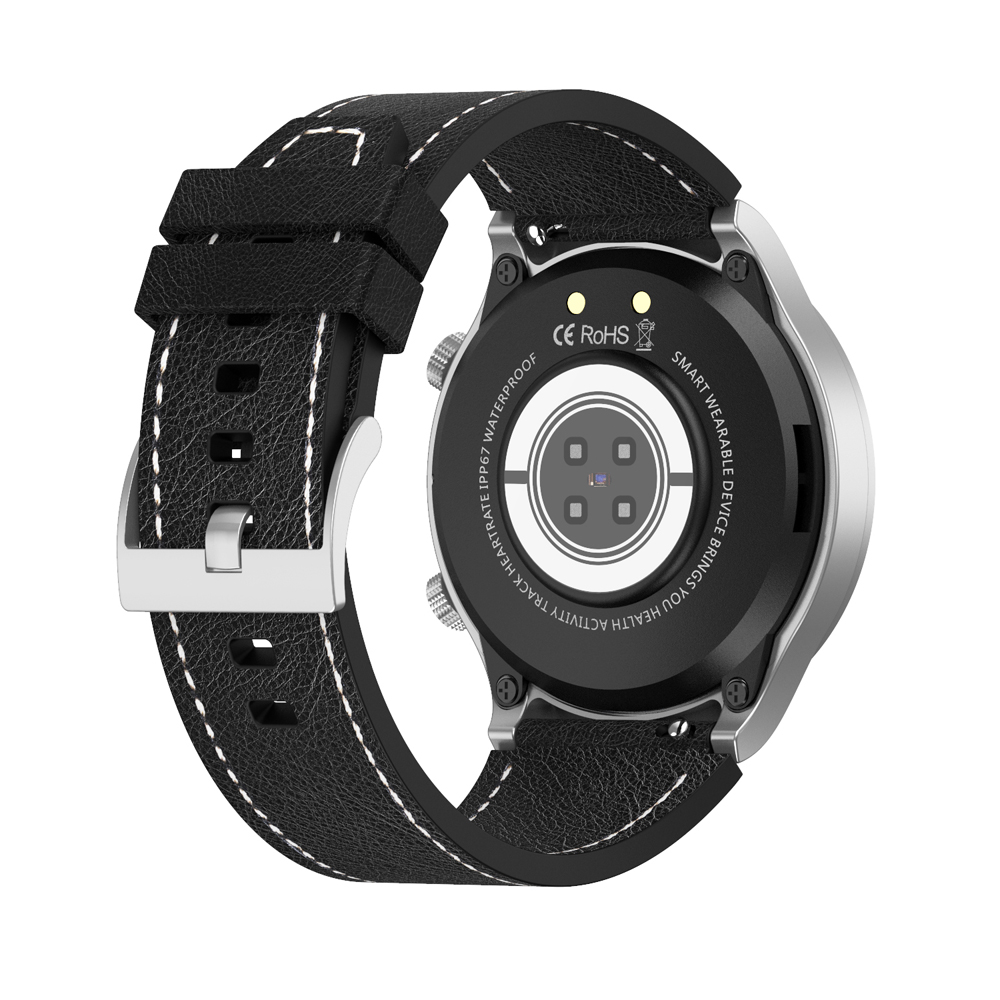 Ceas Smartwatch XK Fitness M99 cu Display 1.28 inch IPS, Puls, Tensiune, Piele, Negru / Argintiu 1.28 imagine noua idaho.ro