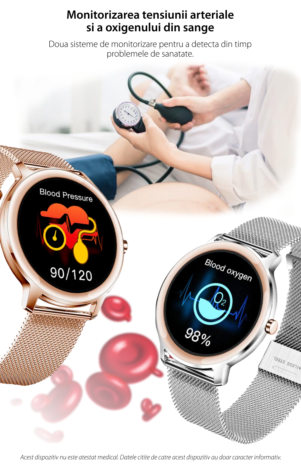 Ceas Smartwatch XK Fitness R18 cu Display 1.10 inch IPS, Functii sanatate, Notificari, Roz