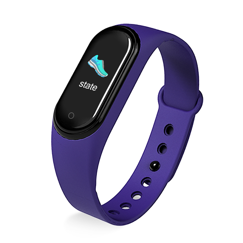 Bratara inteligenta XK Fitness M5A cu Display 0.96 inch, Tensiune, Puls, Pasi, Albastru XK Fitness imagine 2022 crono24.ro