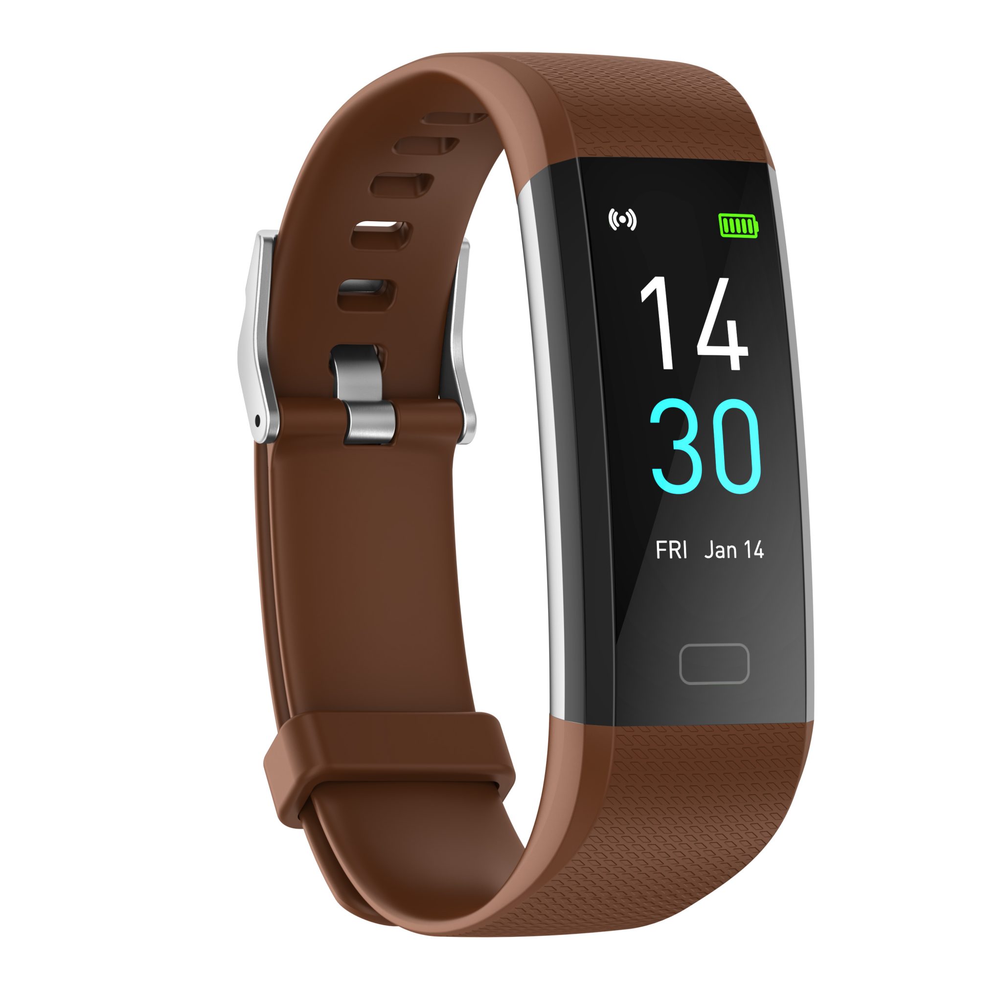 Bratara inteligenta XK Fitness S5L cu Display 0.96 inch, Calorii, Distanta, Temperatura, Maro XK Fitness imagine 2022 crono24.ro