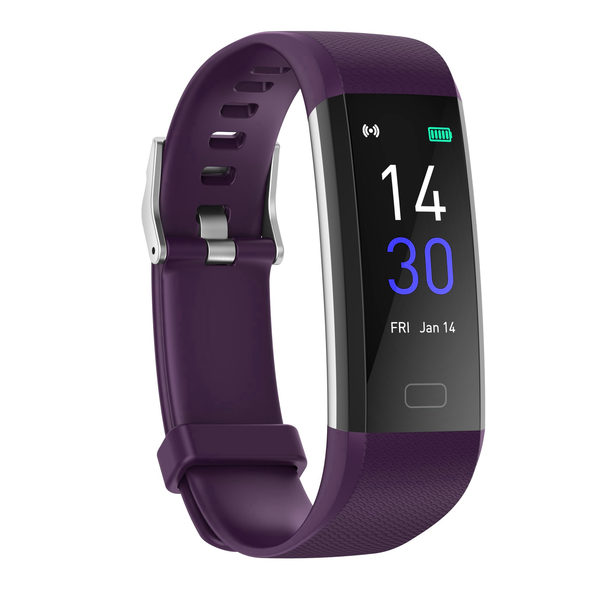 Bratara inteligenta xk fitness s5l cu display 0.96 inch, calorii, distanta, temperatura, mov