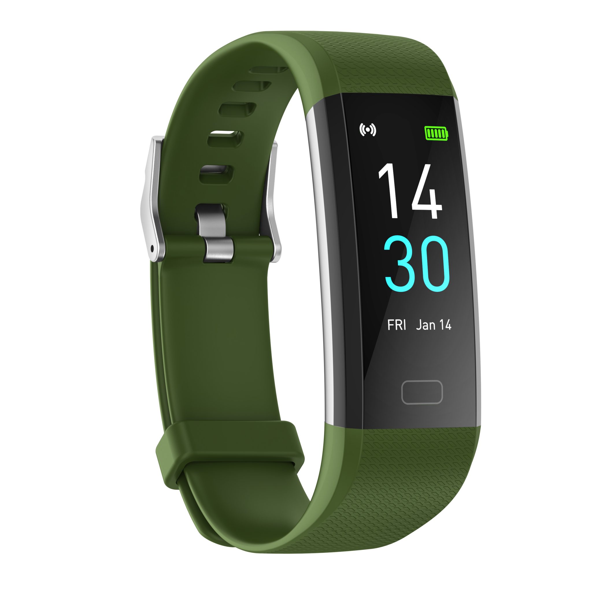 Bratara inteligenta XK Fitness S5L cu Display 0.96 inch, Calorii, Distanta, Temperatura, Verde Army