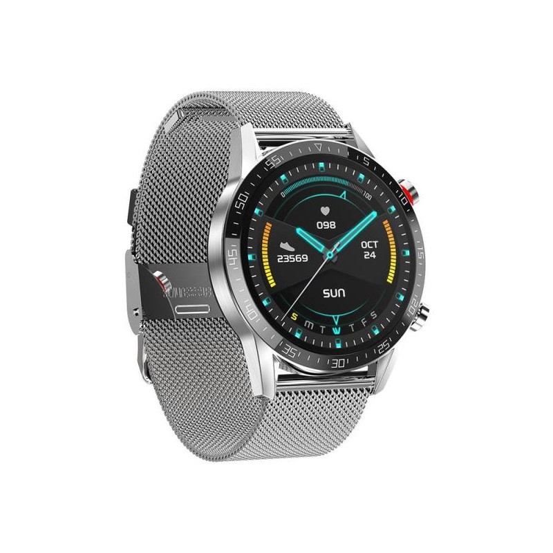 Ceas Smartwatch XK Fitness L13 cu Moduri sportive, Nivel oxigen, Ritm cardiac, Metal, Argintiu XK Fitness imagine 2022 crono24.ro