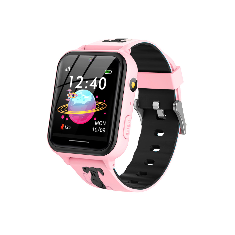 Ceas Smartwatch Pentru Copii YQT A2Z fara GPS, cu Functie telefon, 7 Jocuri, Camera, Album, Lanterna, Roz xkids.ro imagine noua tecomm.ro