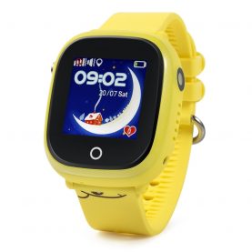 Ceas Smartwatch Pentru Copii Wonlex GW400X WiFi, Model 2022 cu Functie Telefon, Localizare GPS, Camera, Pedometru, SOS, IP54 – Galben, Cartela SIM Cadou