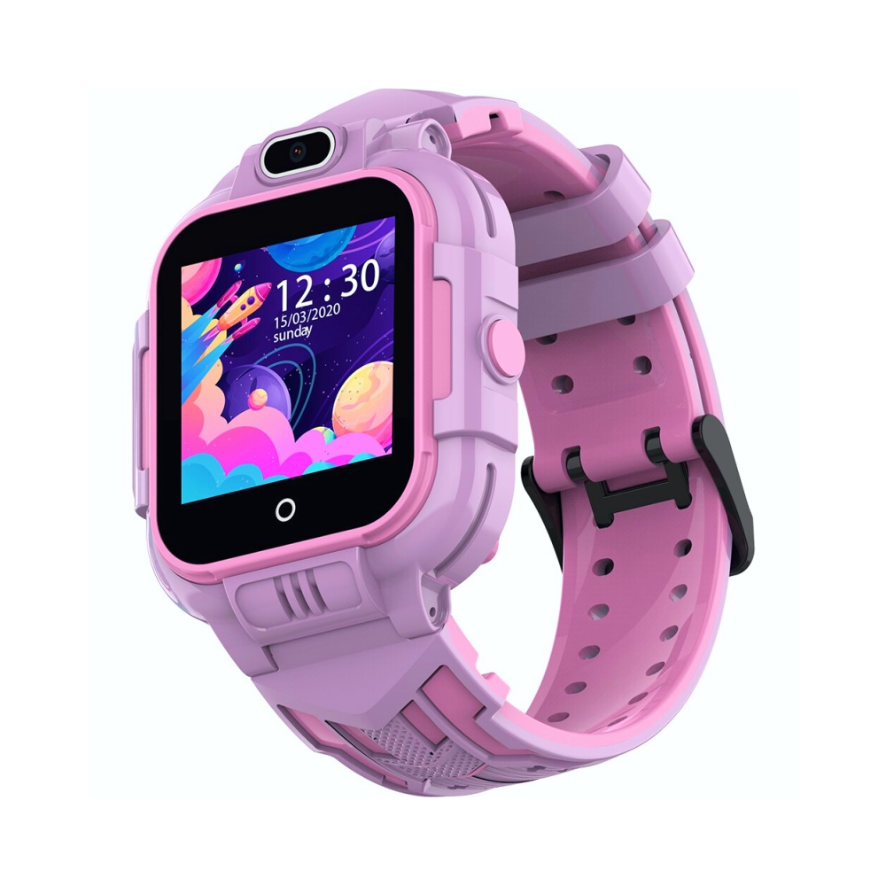 Ceas Smartwatch Pentru Copii Wonlex KT16 cu Apel Video, Functie Telefon, Localizare GPS, Buton SOS, Roz Xkids