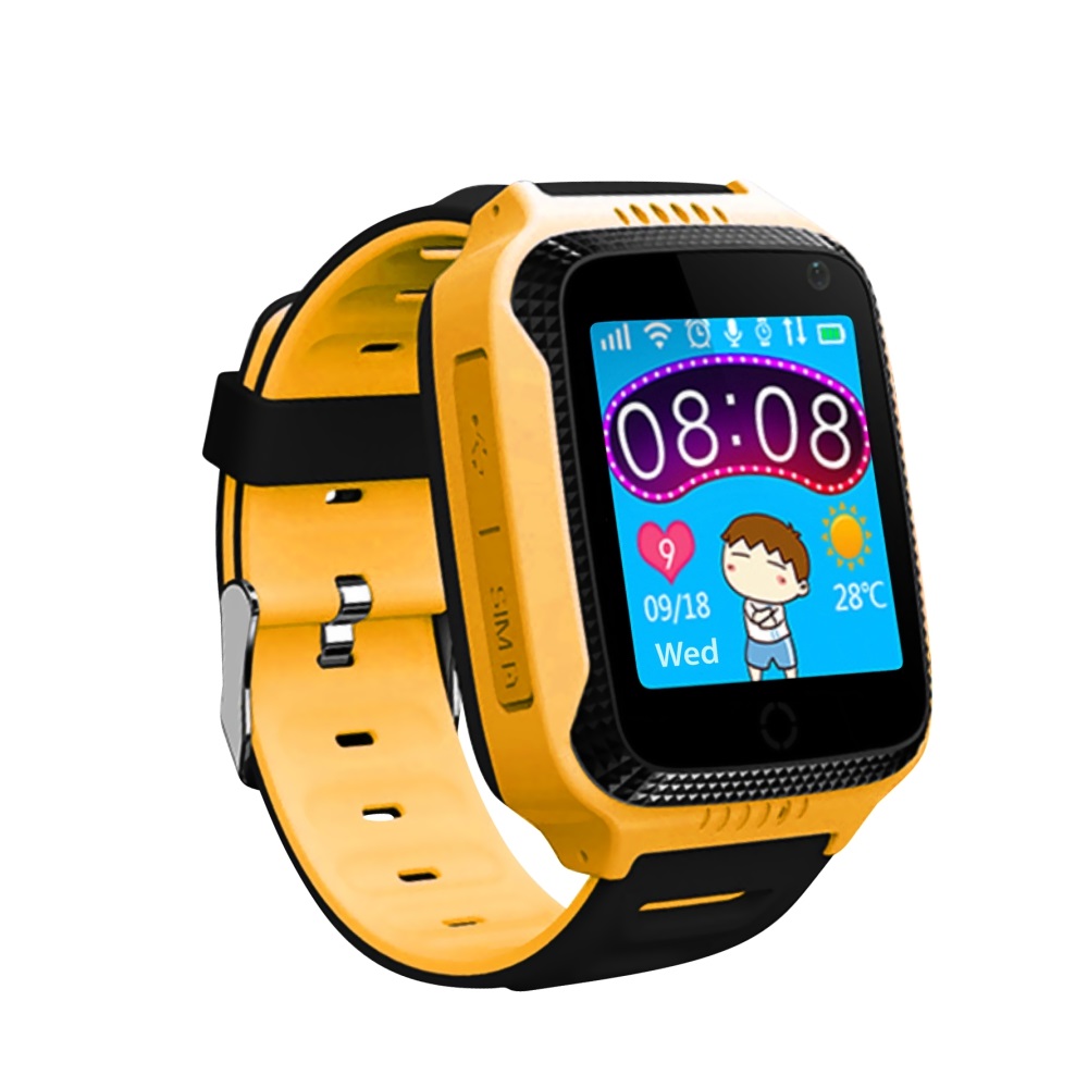 Ceas SmartWatch Pentru Copii Motto G900A cu Localizare GPS, Functie Telefon, Monitorizare remote, Istoric, Galben