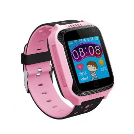 Ceas SmartWatch Pentru Copii Motto G900A cu Localizare GPS, Functie Telefon, Monitorizare remote, Istoric, Roz